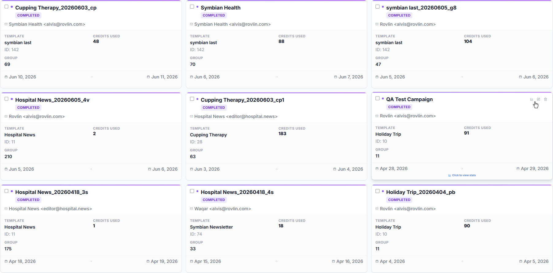 Enterprise campaign automation and history in Merko